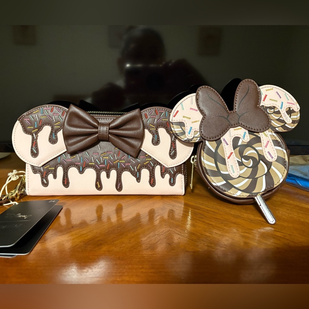 Chocolate Sprinkle Wallet and Lollipop coin purse